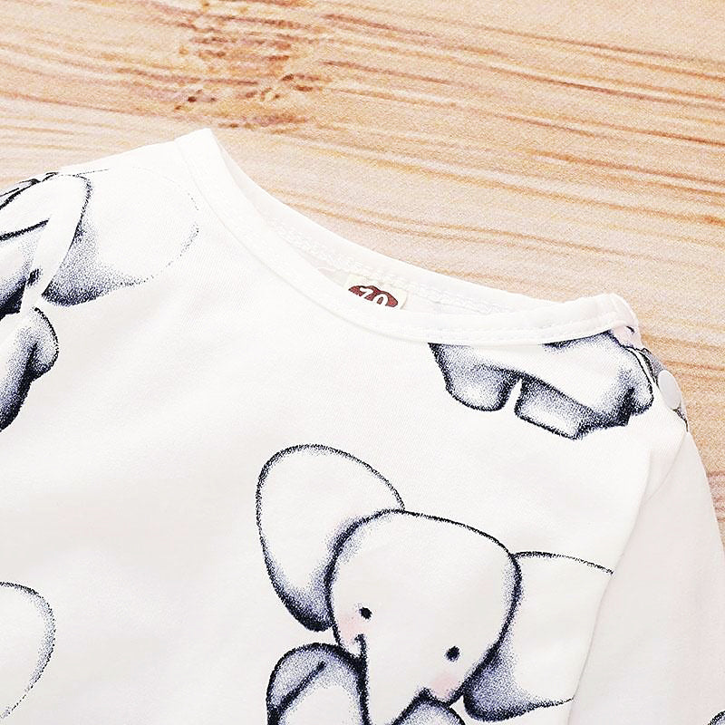 Jolie combinaison éléphant entièrement imprimée