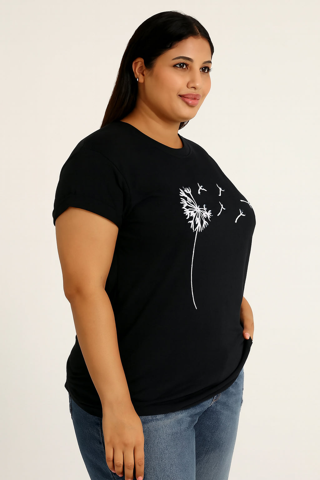 Dandelion Cotton Plus Size T-shirt