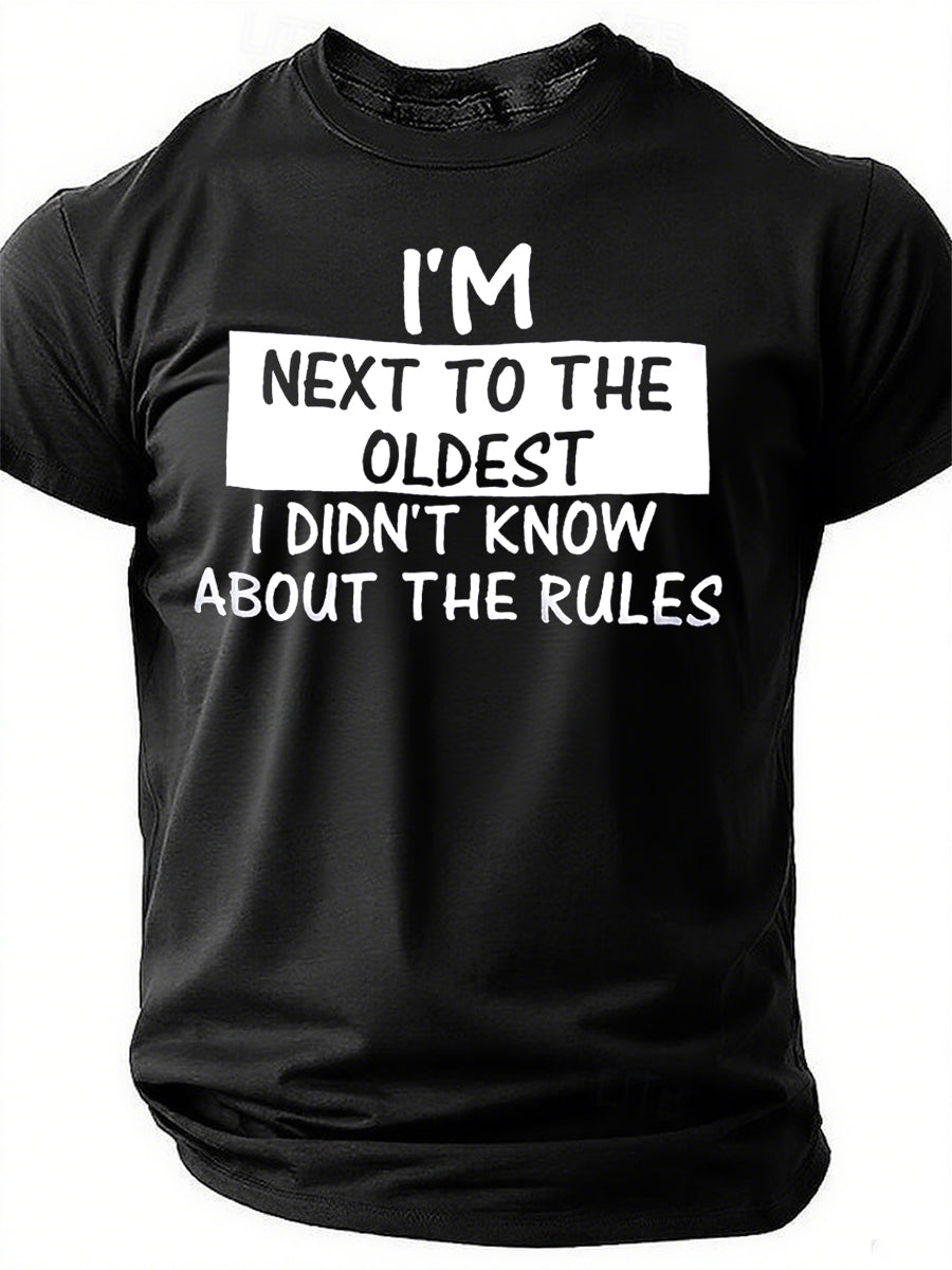 Funny I Make The Rules Shirt Oldest Middle Youngest Print Men Slogan T-Shirt