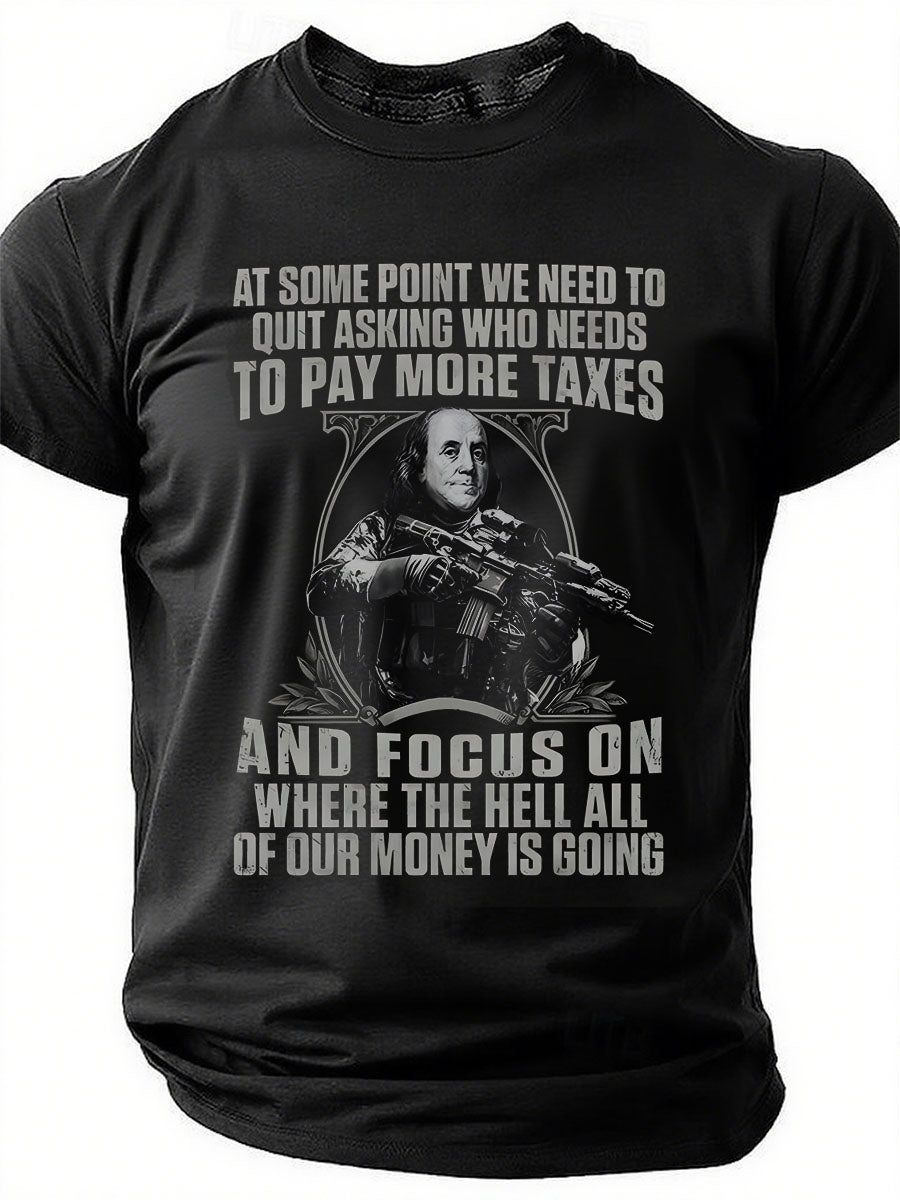 At Some Point We Need To Letter Print Men Slogan T-Shirt