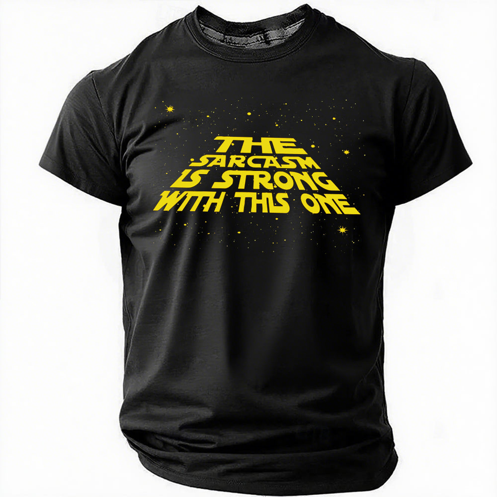 Le sarcasme est fort avec ce t-shirt à slogan imprimé pour hommes