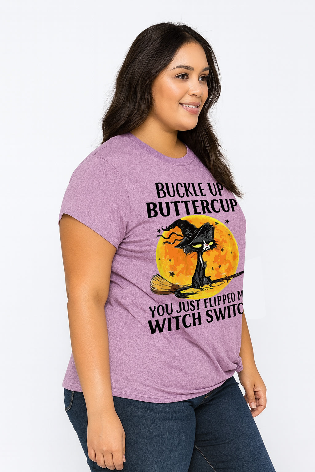 Buckle Up Bettercup Print Women Slogan Plus Size T-shirt