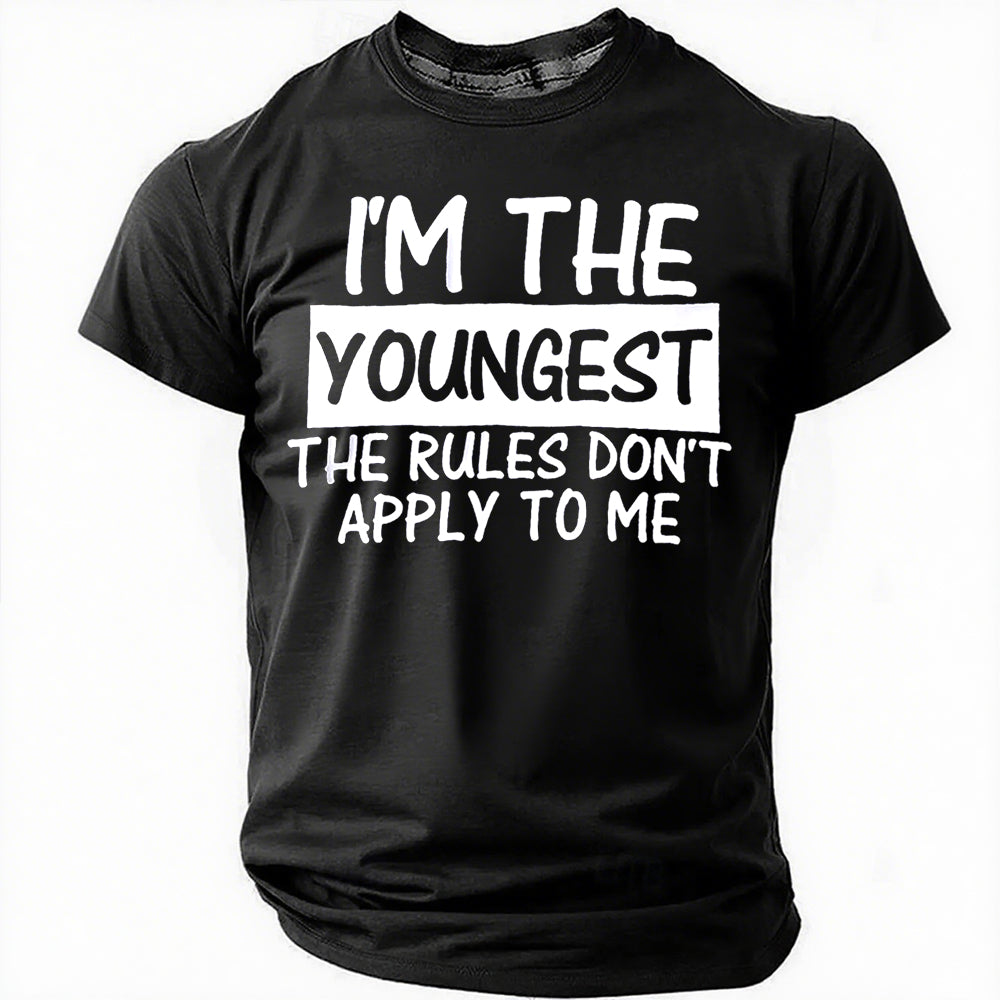 Funny I Make The Rules Shirt Oldest Middle Youngest Print Men Slogan T-Shirt