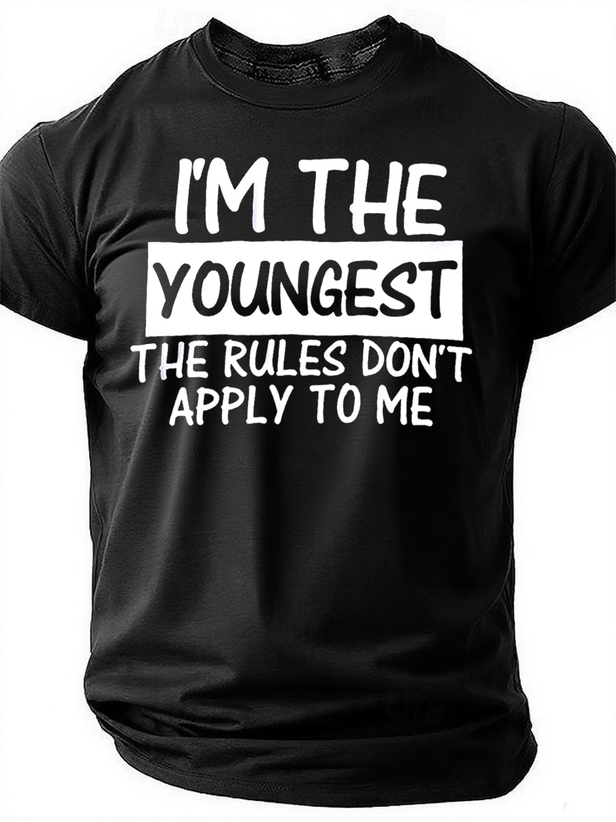Funny I Make The Rules Shirt Oldest Middle Youngest Print Men Slogan T-Shirt