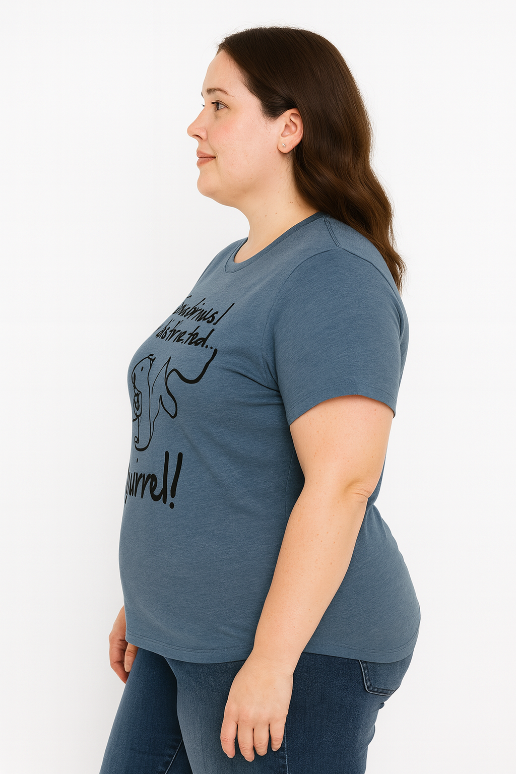 Sometimes I Get Distracted Printed Women Slogan Plus Size T Shirt