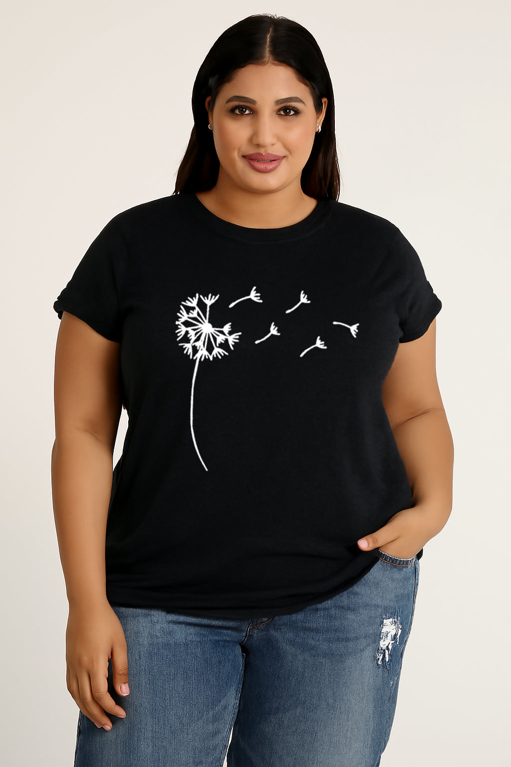Dandelion Cotton Plus Size T-shirt