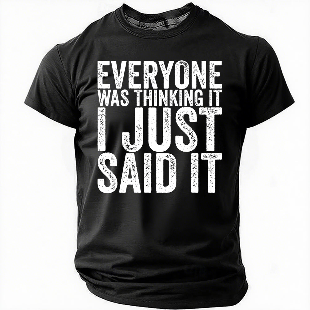 Tout le monde le pensait T-shirt avec slogan imprimé pour hommes