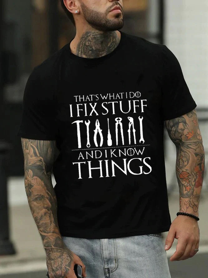 C'est ce que je fais T-shirt avec slogan imprimé pour hommes