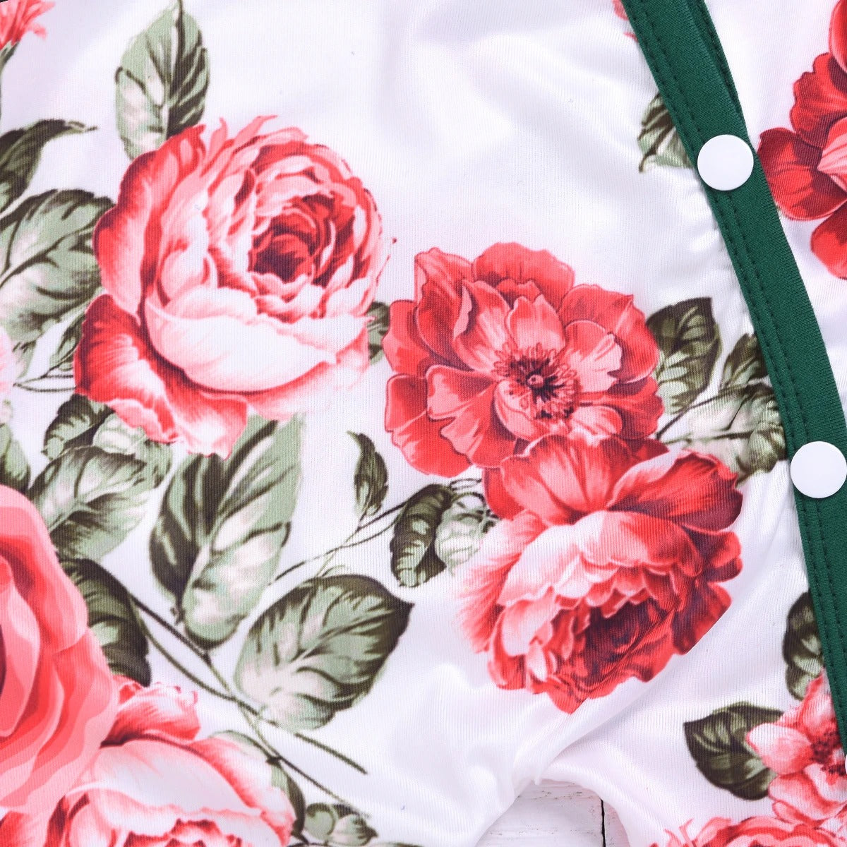 2 pièces jolie combinaison pour bébé à manches longues et imprimé floral
