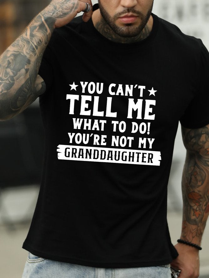 VOUS NE POUVEZ PAS ME DIRE T-shirt avec slogan imprimé pour hommes