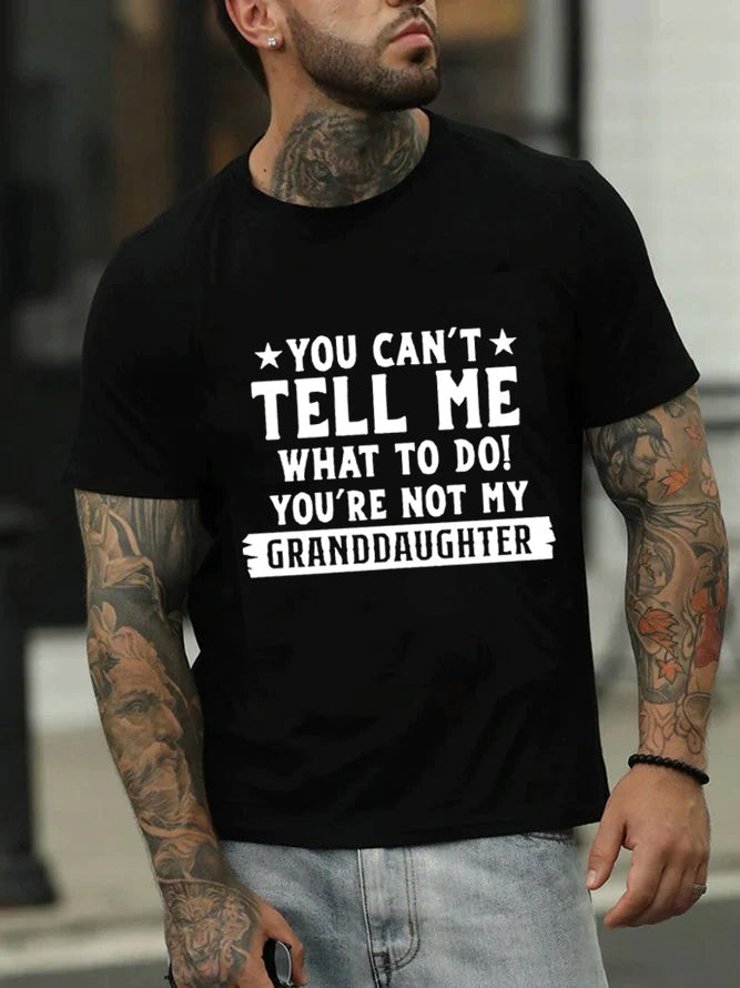 VOUS NE POUVEZ PAS ME DIRE T-shirt avec slogan imprimé pour hommes