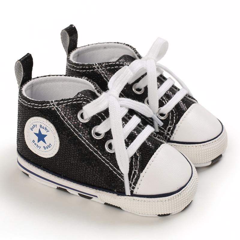 Lovely Allover Sequins Non-Slip Baby Shoes