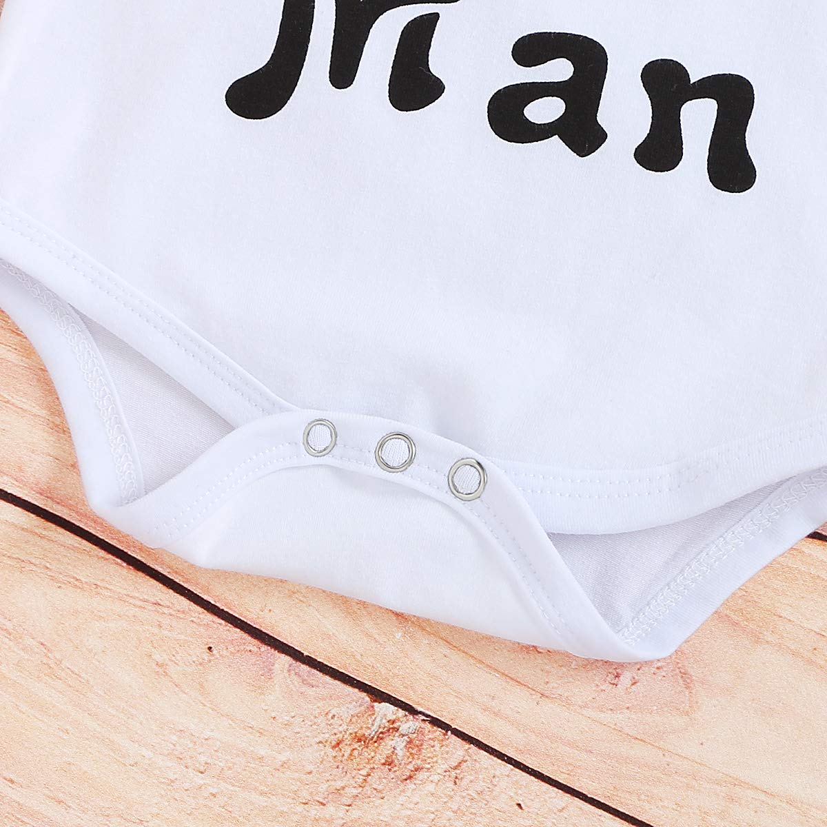 3Pcs Baby Boy Mommy's New Man Romper Tops+Pants with Hat