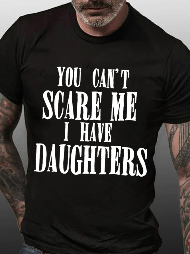 Vous ne pouvez pas me faire peur T-shirt avec slogan imprimé pour hommes