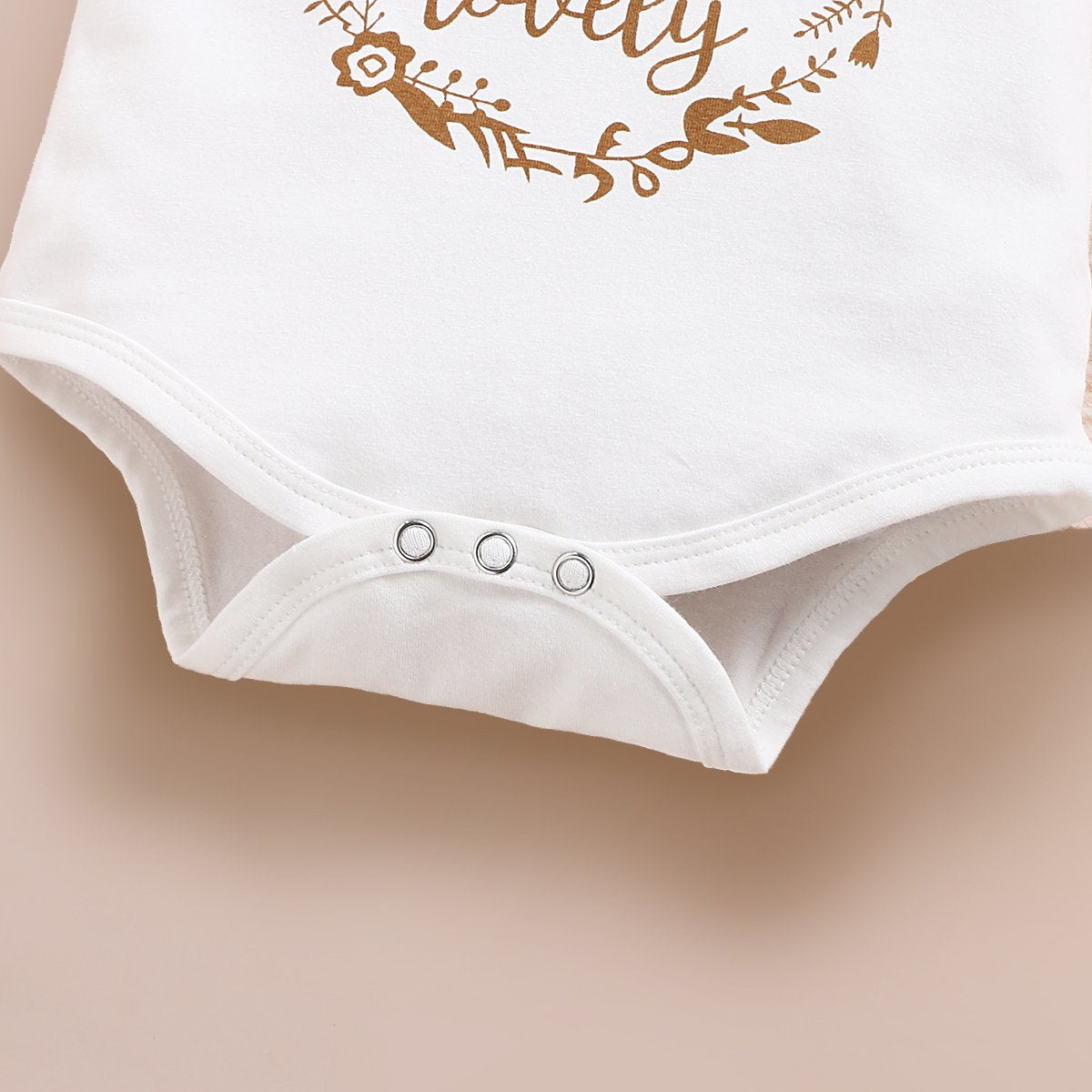 "Isn't she lovely" Polka Dots Printed Baby Set