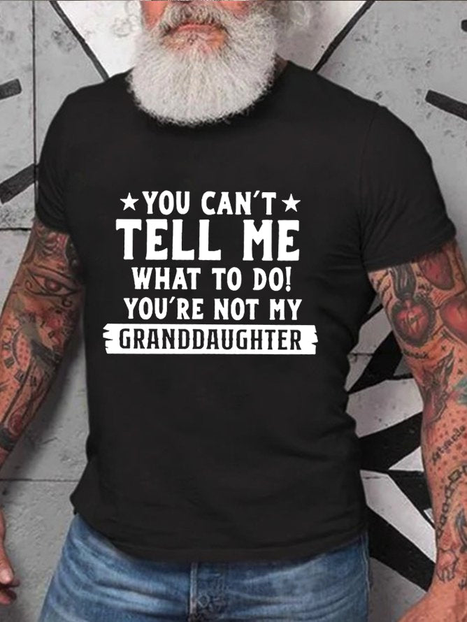 VOUS NE POUVEZ PAS ME DIRE T-shirt avec slogan imprimé pour hommes