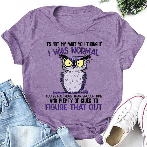 Ce n'est pas ma faute si vous pensiez T-shirt avec slogan imprimé pour femme