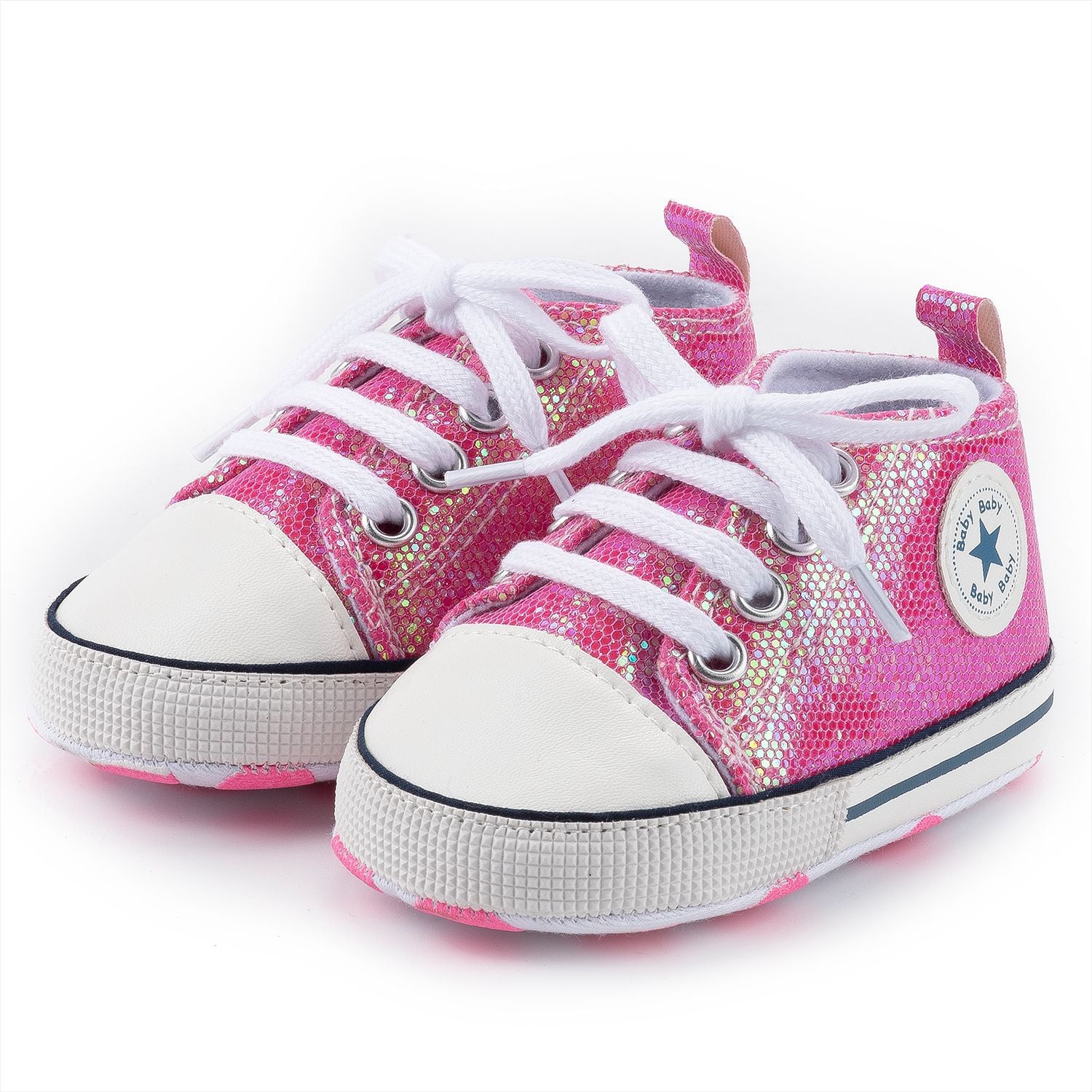 Lovely Allover Sequins Non-Slip Baby Shoes