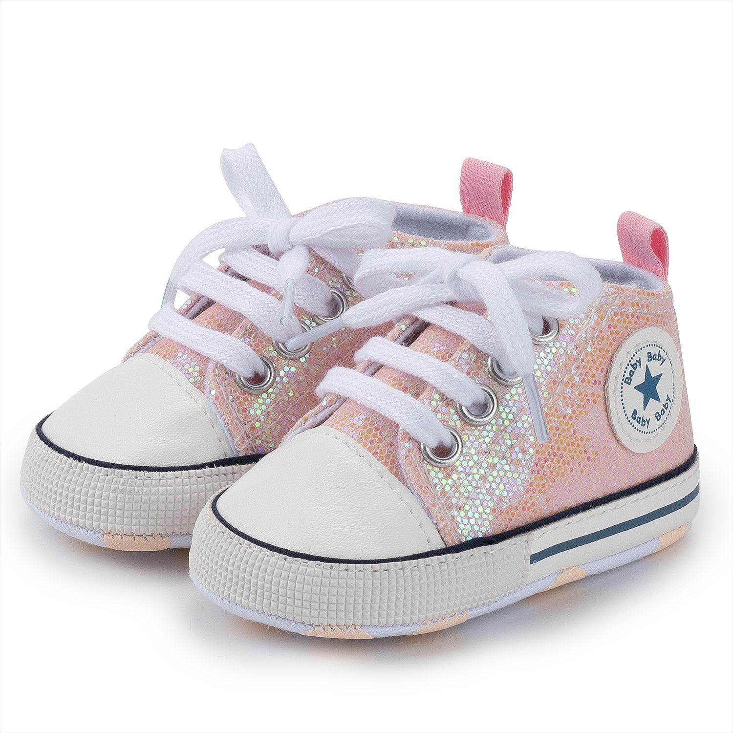 Lovely Allover Sequins Non-Slip Baby Shoes