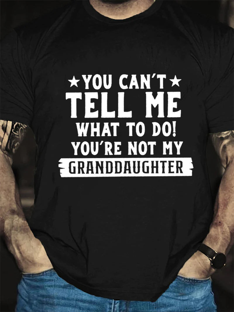 VOUS NE POUVEZ PAS ME DIRE T-shirt avec slogan imprimé pour hommes