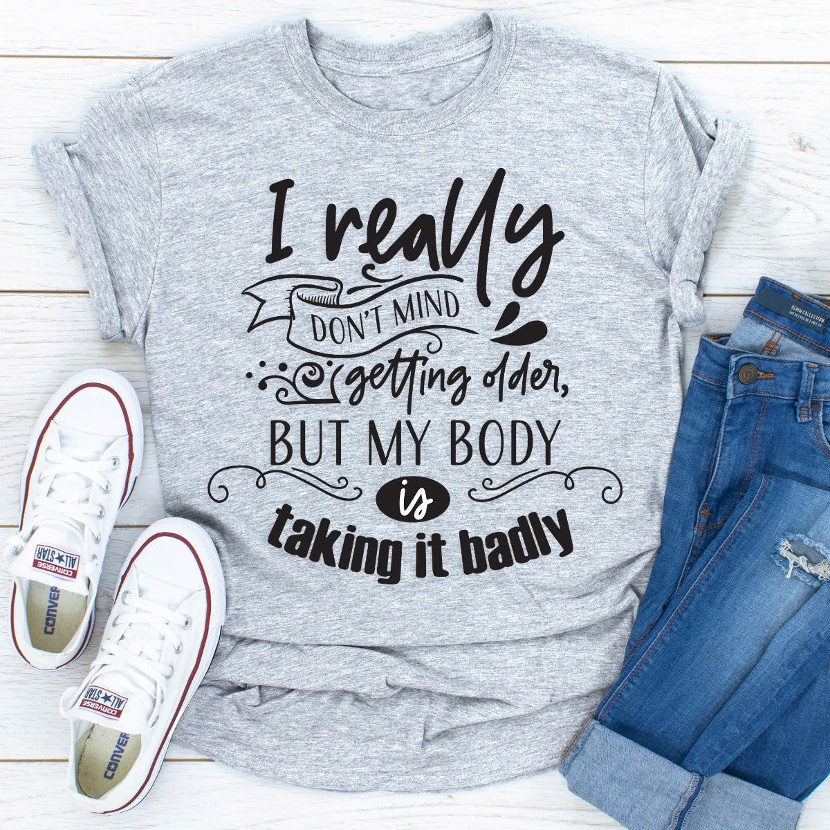 T-shirt avec slogan imprimé pour femme, ça ne me dérange vraiment pas