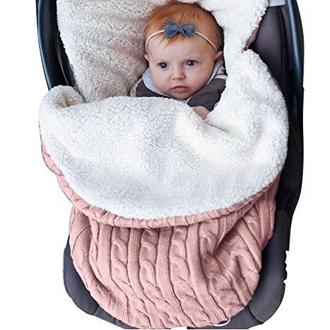 Baby Girls Boys Wrap Swaddle Blankets Knit Sleeping Bag