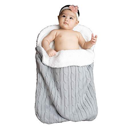 Baby Girls Boys Wrap Swaddle Blankets Knit Sleeping Bag