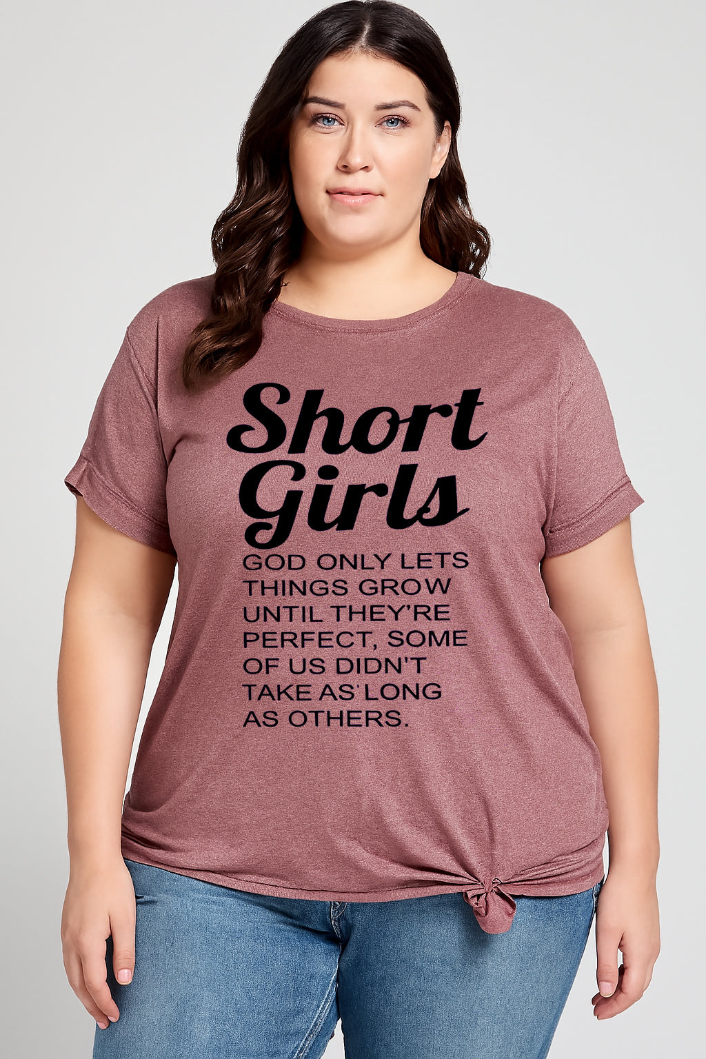 Shorts Girls Print Women Slogan Plus Size T-shirt