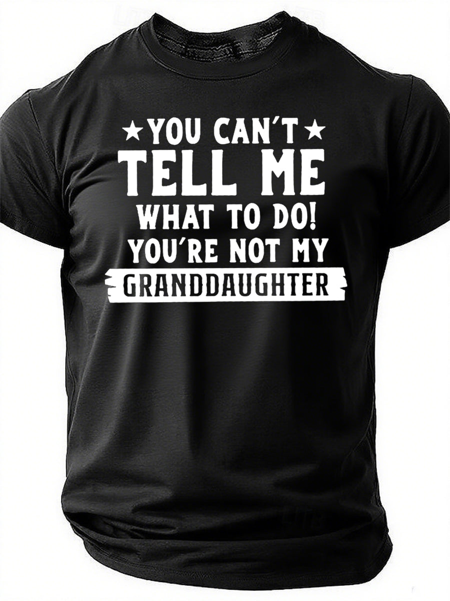 VOUS NE POUVEZ PAS ME DIRE T-shirt avec slogan imprimé pour hommes 