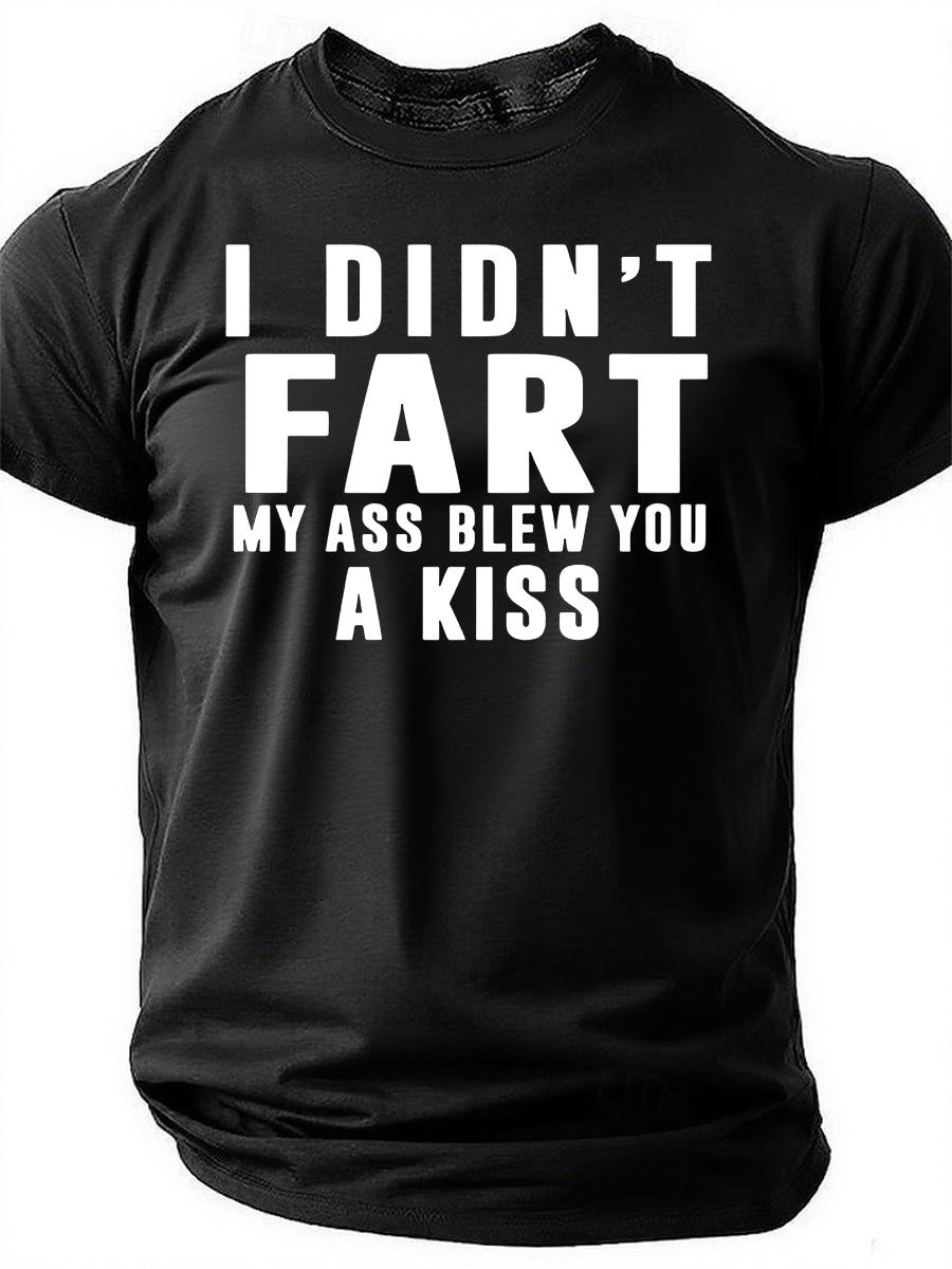 Je n'ai pas pété mon cul t'as fait exploser T-shirt avec slogan imprimé pour hommes 