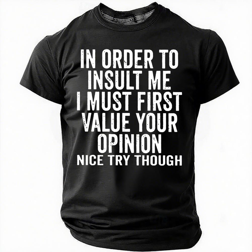 T-shirt avec slogan imprimé pour m'insulter