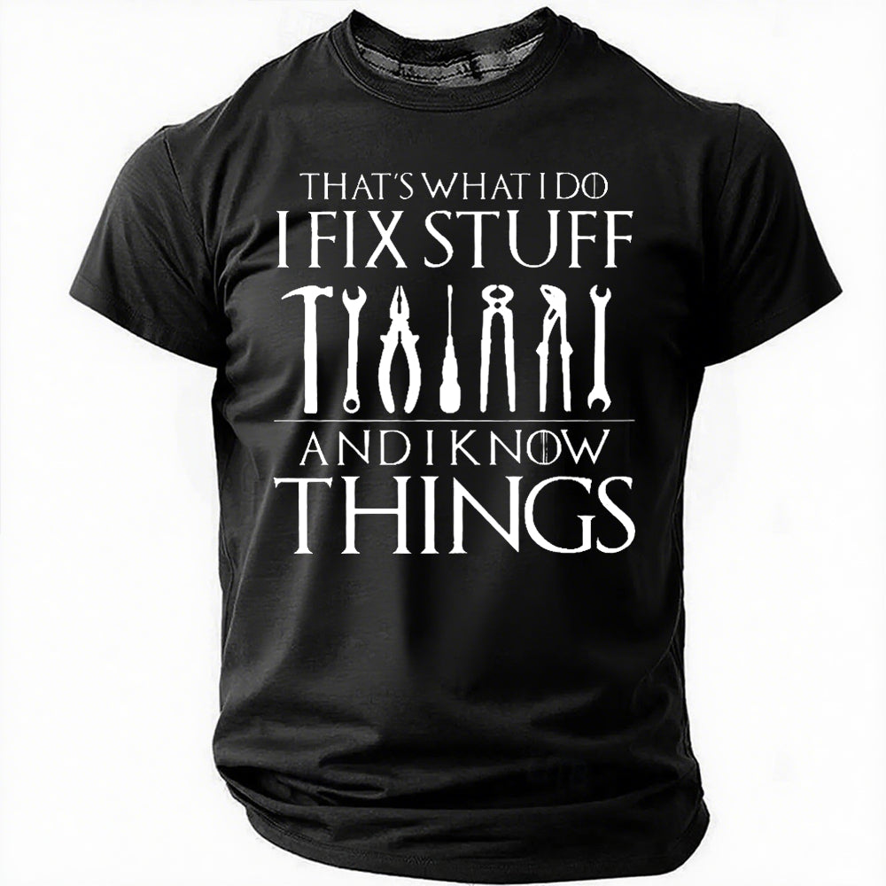 C'est ce que je fais T-shirt avec slogan imprimé pour hommes