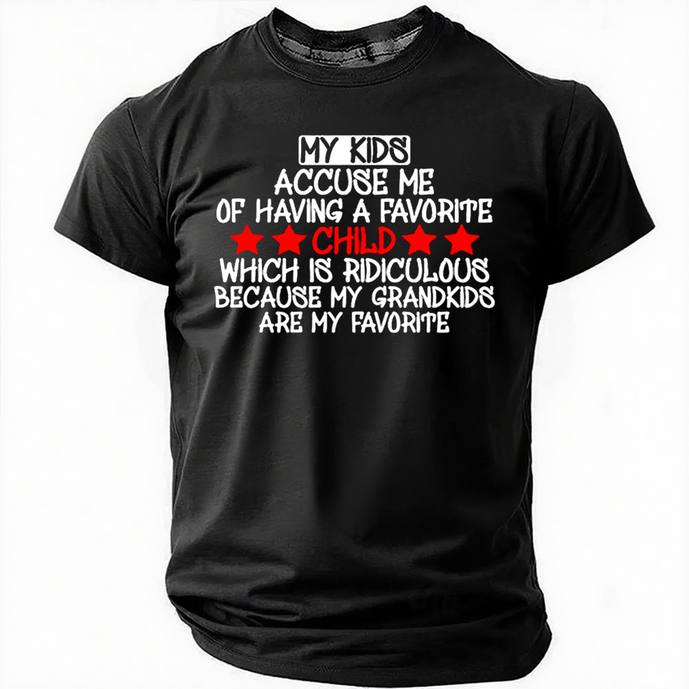 My Kids Accuse Me Print Men Slogan T-Shirt