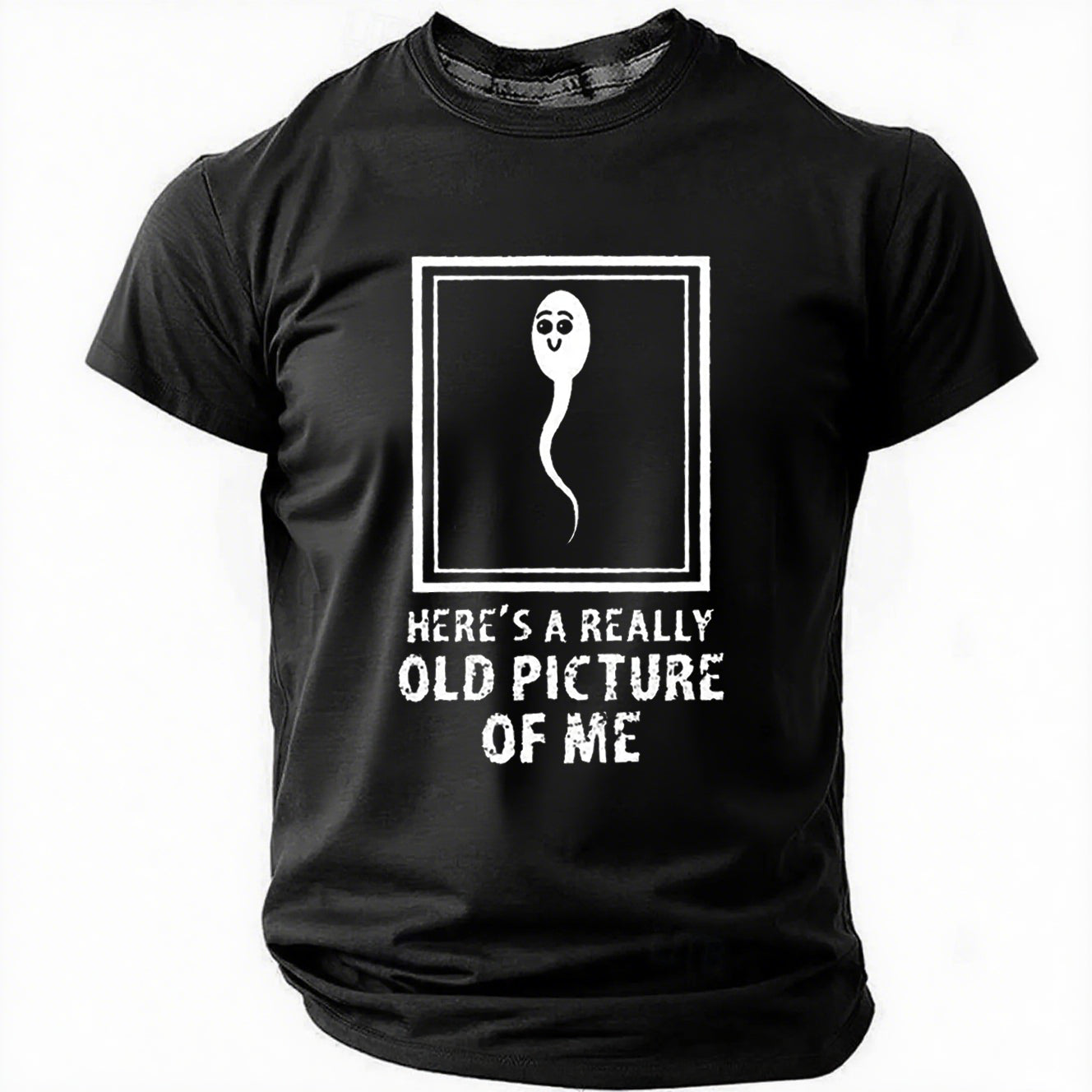 Voici une très vieille photo de moi, T-Shirt avec slogan imprimé pour hommes