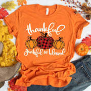 Elegant Thanksgiving Print Women Slogan T-Shirt