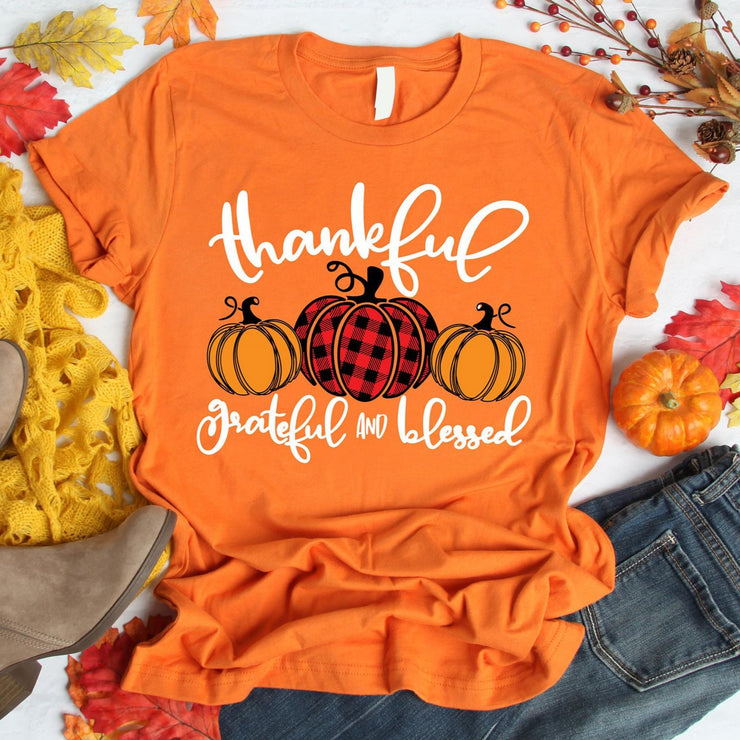 Elegant Thanksgiving Print Women Slogan T-Shirt