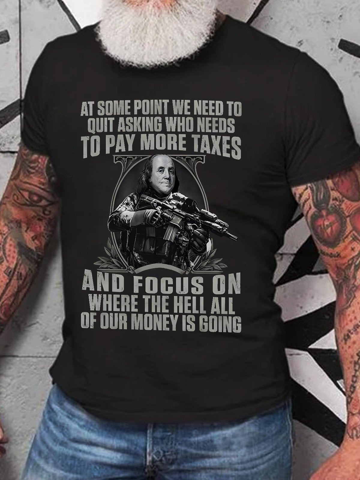 At Some Point We Need To Letter Print Men Slogan T-Shirt