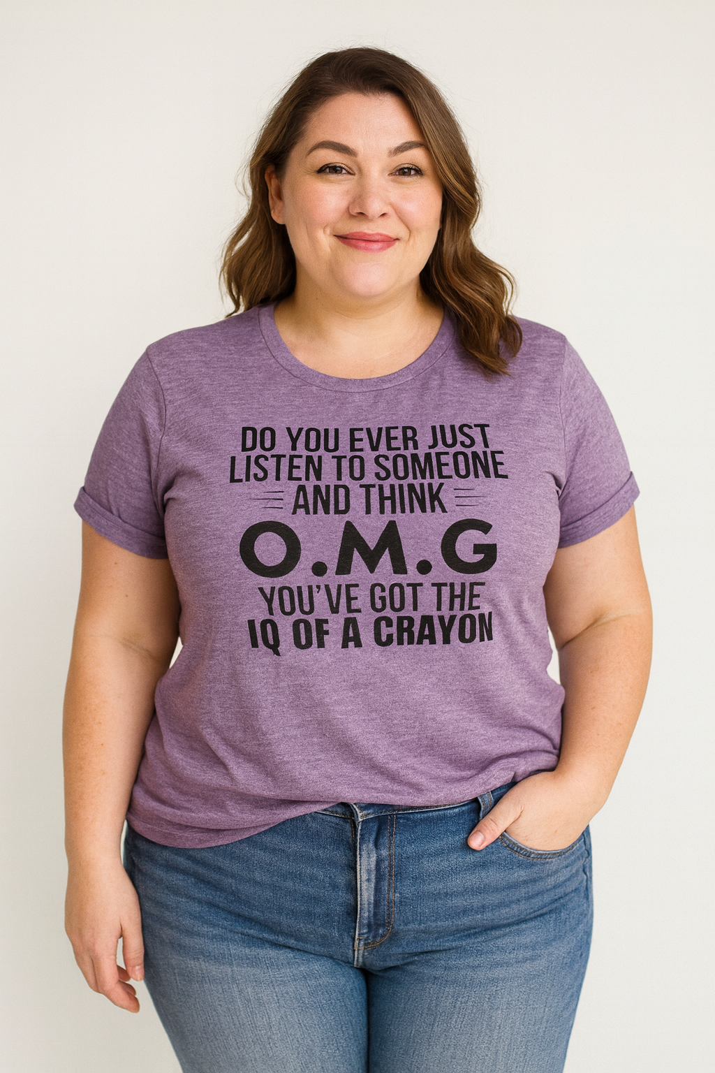 Fashion Letter Print Women Slogan Plus Size T Shirt