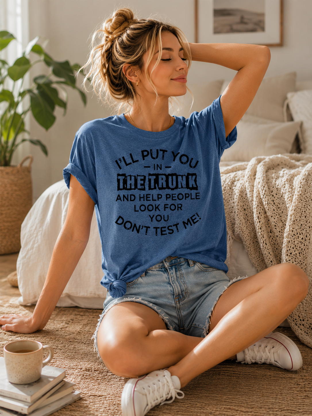 Je vais vous mettre à la mode T-shirt avec slogan imprimé lettre pour femme 