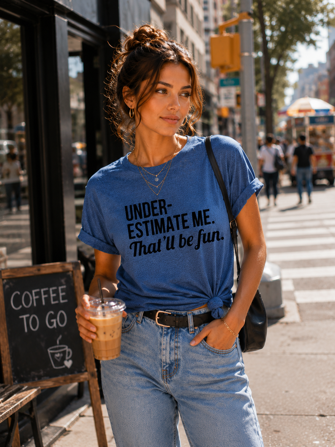 T-shirt avec slogan pour femme, sous-estimez-moi, ce sera amusant 