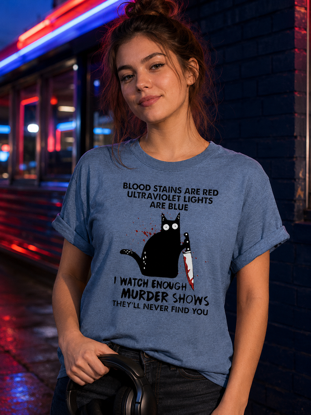 Les taches de sang sont des T-Shirt à slogan imprimé rouge pour femmes 