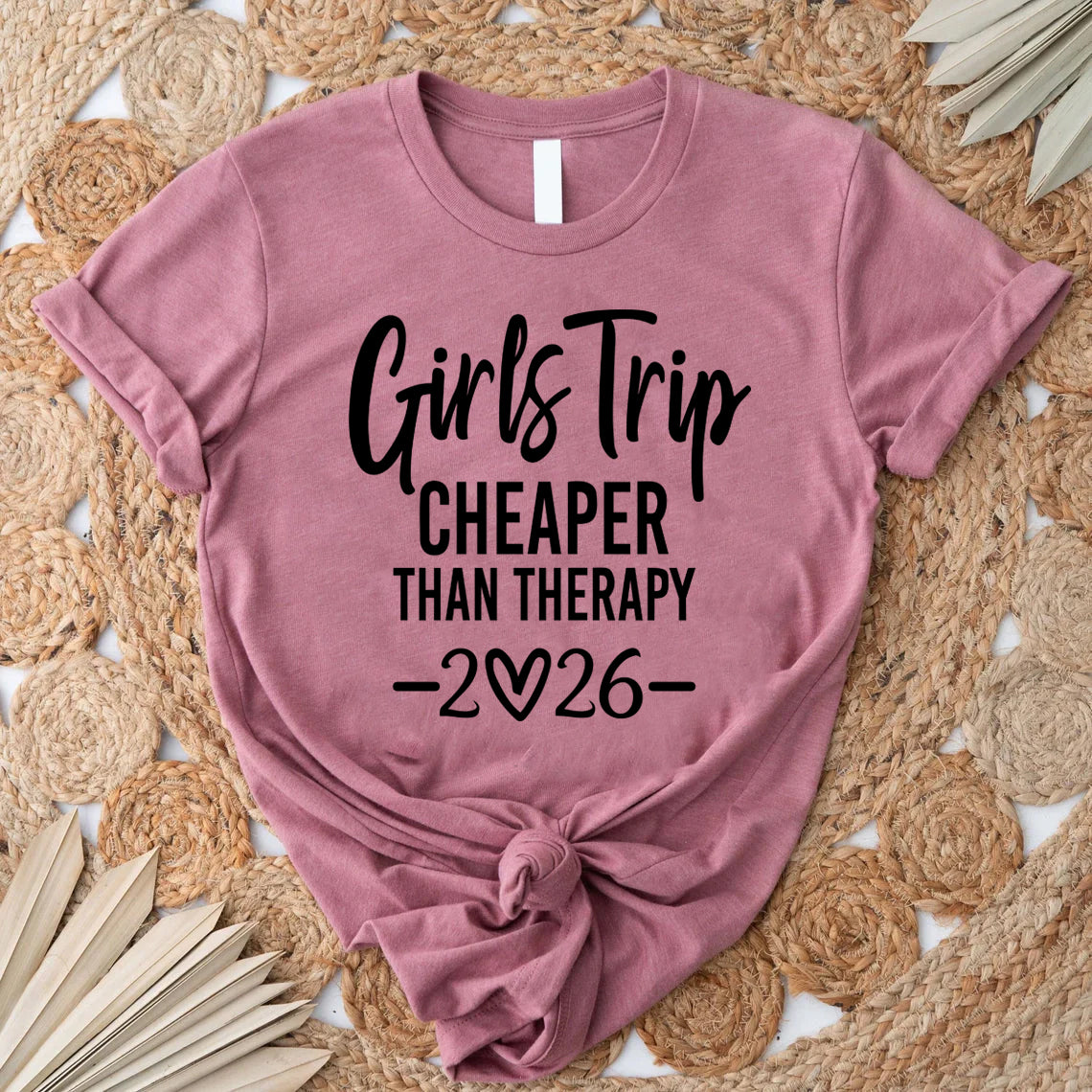 Girl's Trip 2026 Cheaper Letter Print Women Slogan T-Shirt