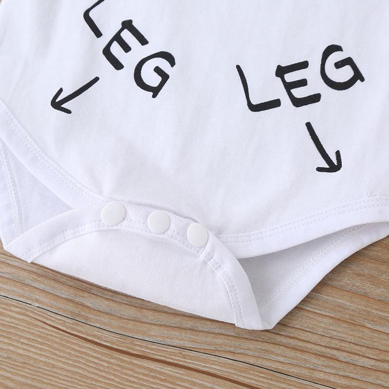 Lovely "Come On Daddy You Can Do This" Letter Printed Baby Romper