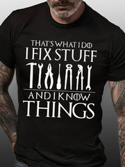 C'est ce que je fais T-shirt avec slogan imprimé pour hommes