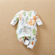 Lively Animal Printed Baby Jumpsuit