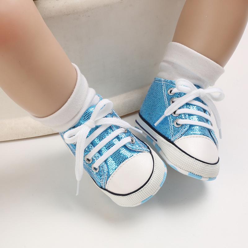 Jolies chaussures antidérapantes pour bébé à paillettes