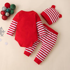 Ensemble bébé imprimé My 1st Christmas Santa Claus 3PCS