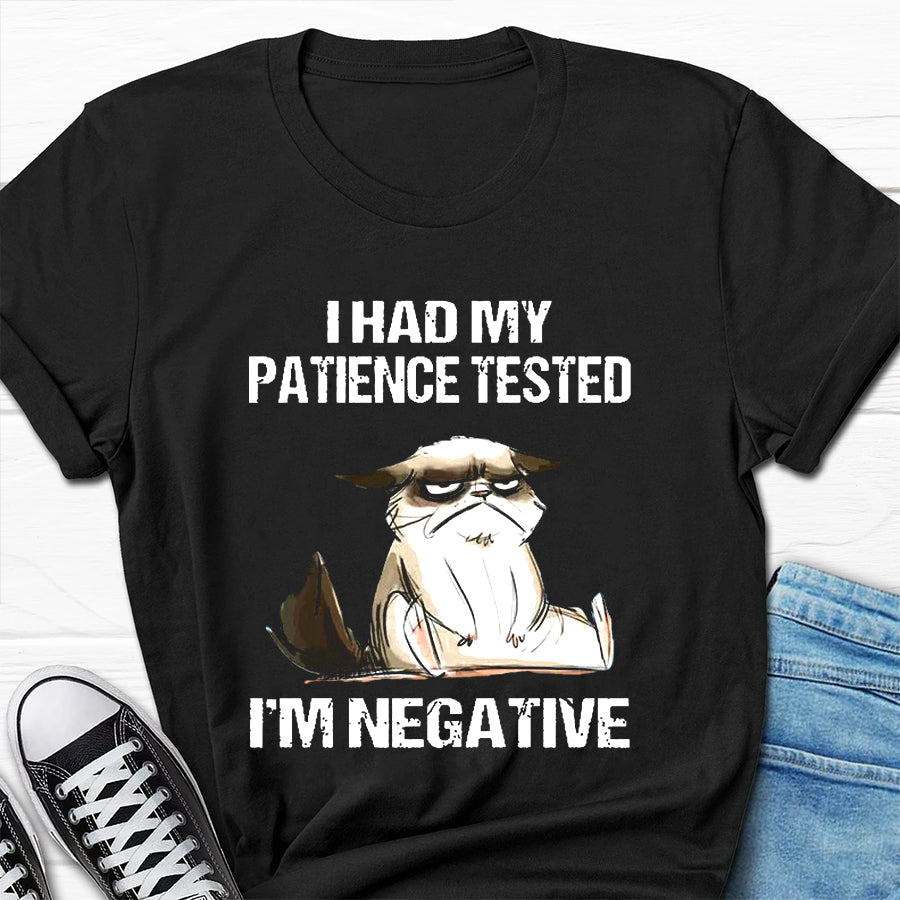 I Had My Patience Tested Print Men Slogan T-Shirt