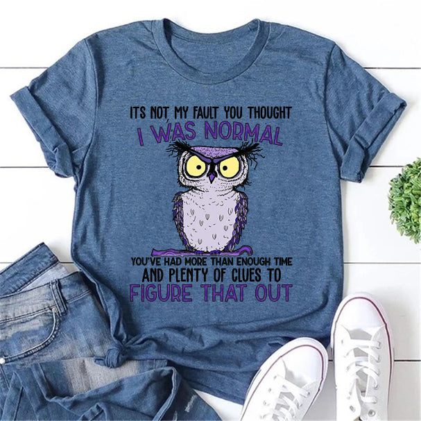 Ce n'est pas ma faute si vous pensiez T-shirt avec slogan imprimé pour femme