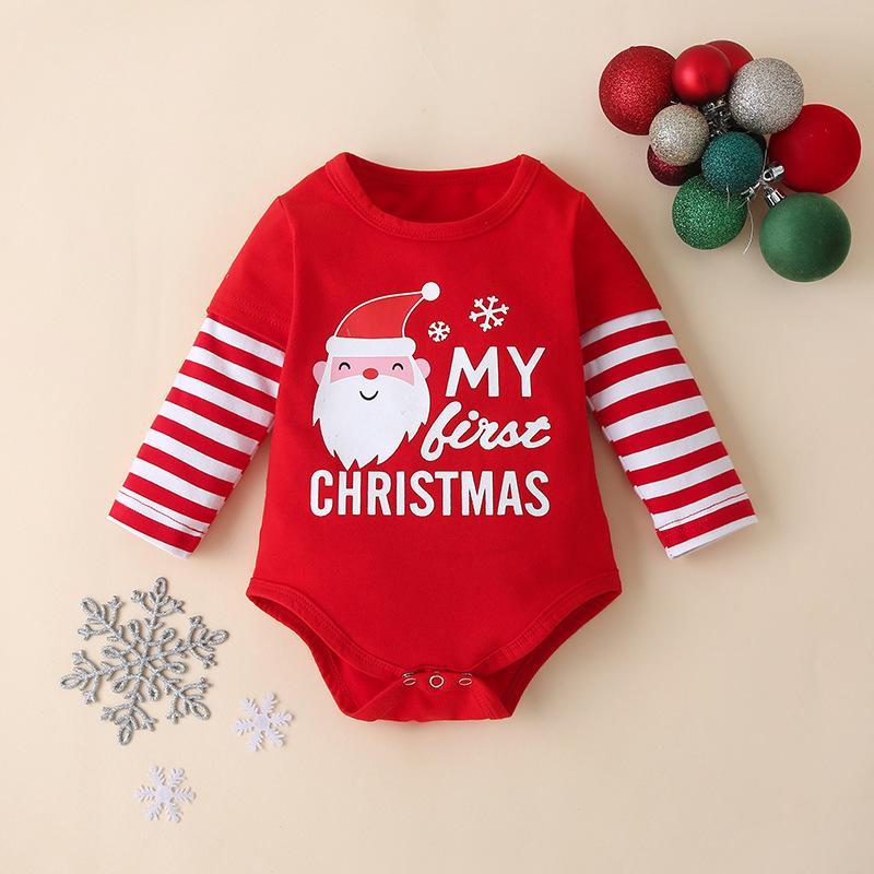 Ensemble bébé imprimé My 1st Christmas Santa Claus 3PCS